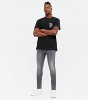 New Look Grey Washed Skinny Stretch Jeans